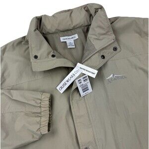 Cruise Wear & Co Men’s XL Khaki Alaska Techno Jacket Water Resistant Nylon NWT